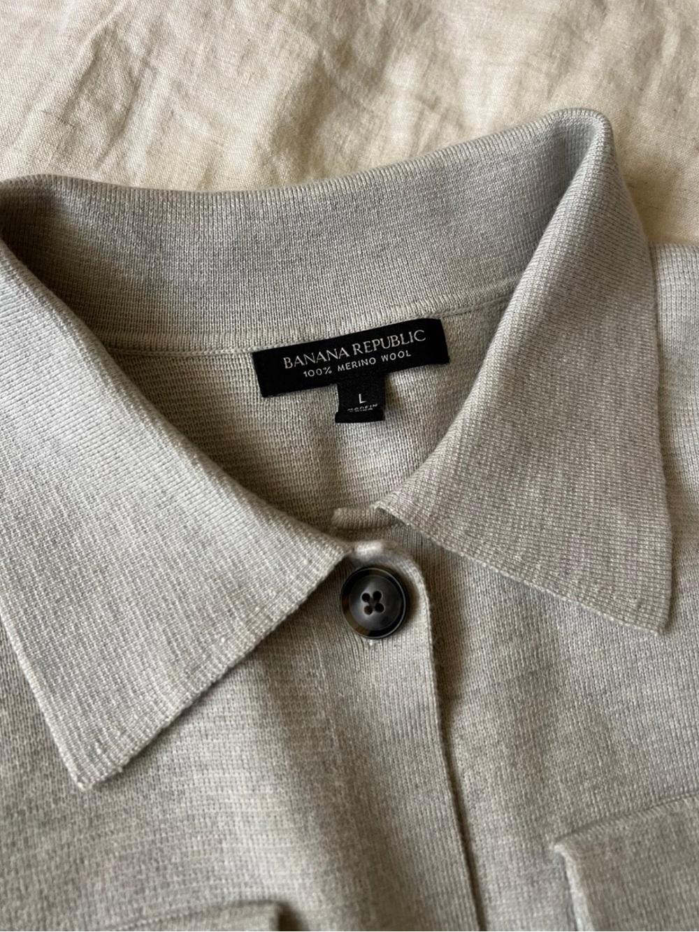 Banana Republic merino wool button up - Picture 2 of 3